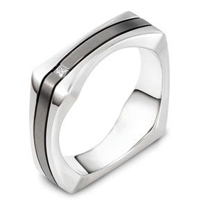 Men's Diamond Band - Three-Quarter View -  385