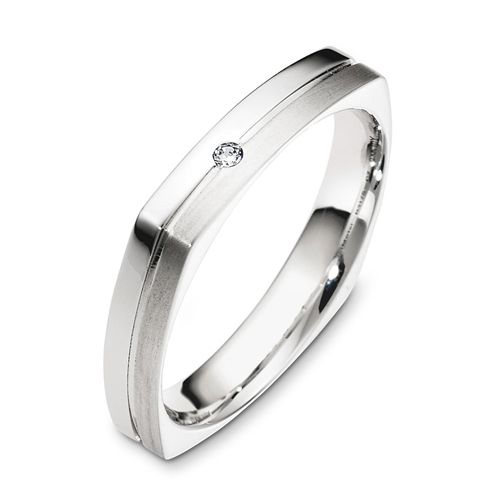  Platinum Platinum Men's Diamond Band - Three-Quarter View -  389