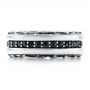 Men's Black And White Sterling Silver Band - Top View -  101180 - Thumbnail
