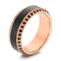 Men's Black Diamond Carbon Fiber Wedding Ring - Three-Quarter View -  106242 - Thumbnail