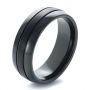 Men's Black Tungsten Ring - Three-Quarter View -  1372 - Thumbnail