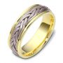  Platinum Platinum Men's Braided Two-tone Band - Three-Quarter View -  301 - Thumbnail