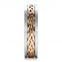 18k Rose Gold 18k Rose Gold Men's Braided Two-tone Wedding Band - Side View -  100121 - Thumbnail