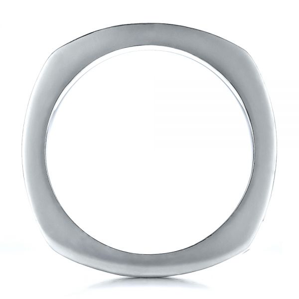 Platinum Platinum Men's Braided Two-tone Wedding Band - Front View - 100121