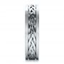  Platinum Platinum Men's Braided Two-tone Wedding Band - Side View -  100121 - Thumbnail