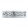  Platinum Platinum Men's Braided Two-tone Wedding Band - Top View -  100121 - Thumbnail