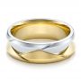 Men's Braided Two-tone Wedding Band - Flat View -  100125 - Thumbnail