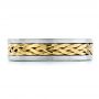 Men's Braided Two-tone Wedding Band - Top View -  100121 - Thumbnail