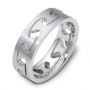  14K Gold Men's Brushed Band - Three-Quarter View -  346 - Thumbnail