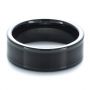 Men's Brushed Black Tungsten Ring - Flat View -  1360 - Thumbnail