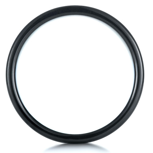 Men's Brushed Black Tungsten Ring - Front View -  1360