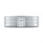 Men's Brushed Finish Diamond Wedding Band - Top View -  103974 - Thumbnail