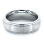 Men's Brushed Tungsten Ring - Flat View -  1358 - Thumbnail