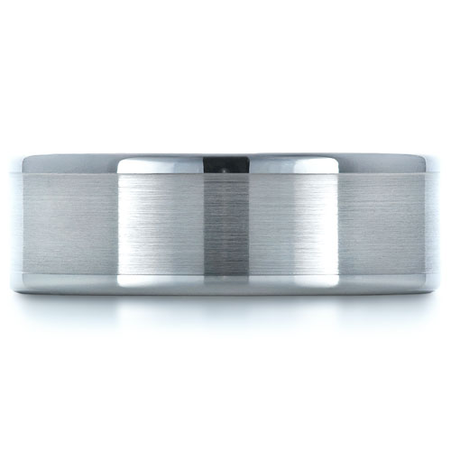 Men's Brushed Tungsten Ring - Top View -  1361