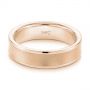 18k Rose Gold 18k Rose Gold Men's Concave Wedding Band - Flat View -  101629 - Thumbnail