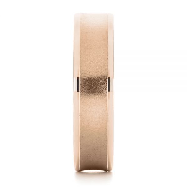 14k Rose Gold 14k Rose Gold Men's Concave Wedding Band - Side View - 101629