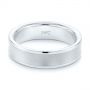 14k White Gold Men's Concave Wedding Band - Flat View -  101629 - Thumbnail
