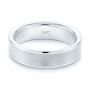 14k White Gold Men's Concave Wedding Band - Flat View -  101629 - Thumbnail