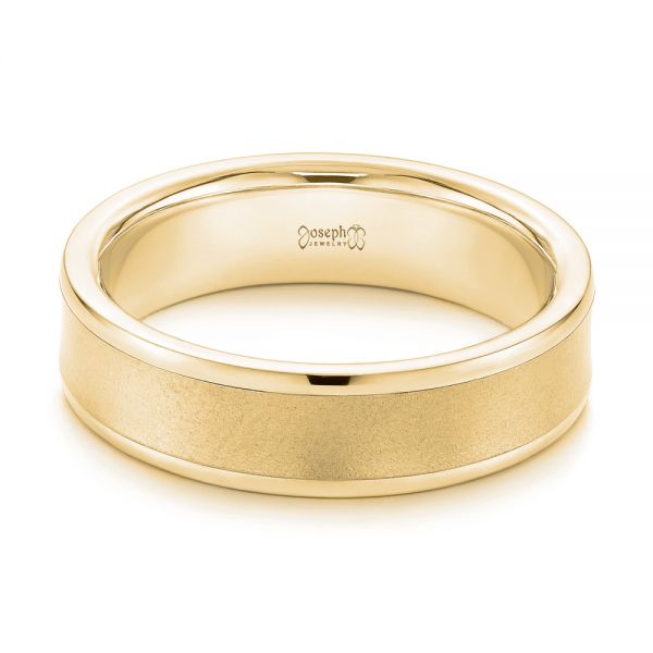 18k Yellow Gold 18k Yellow Gold Men's Concave Wedding Band - Flat View - 101629