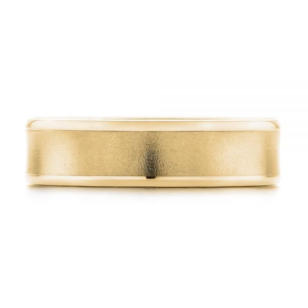18k Yellow Gold 18k Yellow Gold Men's Concave Wedding Band - Top View - 101629