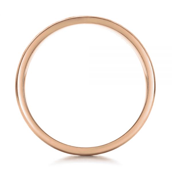 14k Rose Gold 14k Rose Gold Men's Contemporary Brushed Wedding Band - Front View -  100173
