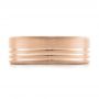 14k Rose Gold 14k Rose Gold Men's Contemporary Brushed Wedding Band - Top View -  100173 - Thumbnail