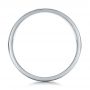 18k White Gold Men's Contemporary Brushed Wedding Band - Front View -  100173 - Thumbnail