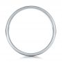 18k White Gold Men's Contemporary Brushed Wedding Band - Front View -  100173 - Thumbnail