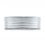  Platinum Platinum Men's Contemporary Brushed Wedding Band - Top View -  100173 - Thumbnail