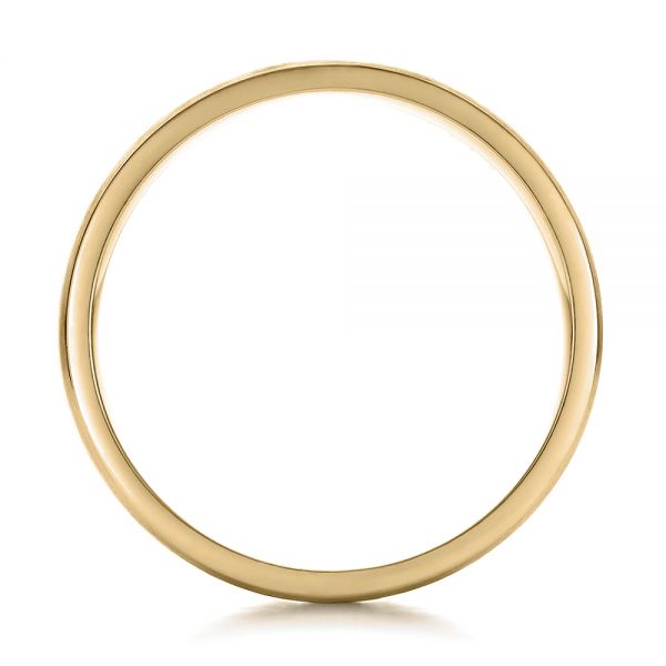 18k Yellow Gold 18k Yellow Gold Men's Contemporary Brushed Wedding Band - Front View -  100173