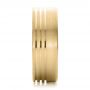 18k Yellow Gold 18k Yellow Gold Men's Contemporary Brushed Wedding Band - Side View -  100173 - Thumbnail