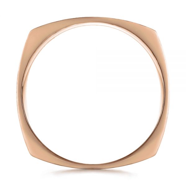 14k Rose Gold 14k Rose Gold Men's Contemporary Wedding Band - Front View -  100167