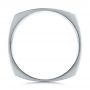 14k White Gold Men's Contemporary Wedding Band - Front View -  100167 - Thumbnail