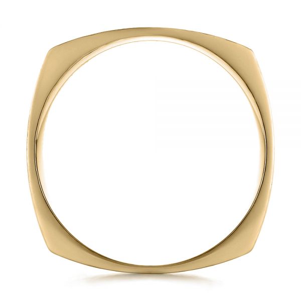 18k Yellow Gold 18k Yellow Gold Men's Contemporary Wedding Band - Front View -  100167