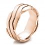 14k Rose Gold 14k Rose Gold Men's Contemporary Woven Wedding Band - Three-Quarter View -  100122 - Thumbnail