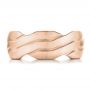 18k Rose Gold 18k Rose Gold Men's Contemporary Woven Wedding Band - Top View -  100122 - Thumbnail