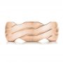 14k Rose Gold 14k Rose Gold Men's Contemporary Woven Wedding Band - Top View -  100122 - Thumbnail