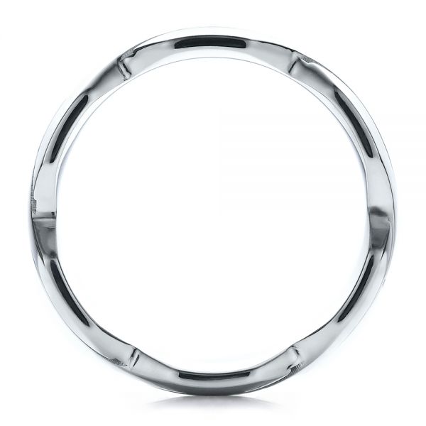  Platinum Platinum Men's Contemporary Woven Wedding Band - Front View -  100122