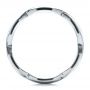 18k White Gold Men's Contemporary Woven Wedding Band - Front View -  100122 - Thumbnail
