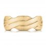 14k Yellow Gold 14k Yellow Gold Men's Contemporary Woven Wedding Band - Top View -  100122 - Thumbnail