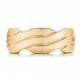 18k Yellow Gold 18k Yellow Gold Men's Contemporary Woven Wedding Band - Top View -  100122 - Thumbnail