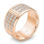 14k Rose Gold 14k Rose Gold Men's Custom Diamond Wedding Band - Three-Quarter View -  108159 - Thumbnail