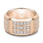 14k Rose Gold 14k Rose Gold Men's Custom Diamond Wedding Band - Flat View -  108159 - Thumbnail