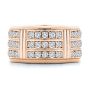 14k Rose Gold 14k Rose Gold Men's Custom Diamond Wedding Band - Top View -  108159 - Thumbnail
