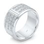  Platinum Men's Custom Diamond Wedding Band - Three-Quarter View -  108159 - Thumbnail