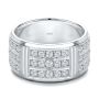  Platinum Men's Custom Diamond Wedding Band - Flat View -  108159 - Thumbnail