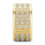 14k Yellow Gold 14k Yellow Gold Men's Custom Diamond Wedding Band - Side View -  108159 - Thumbnail