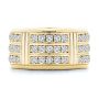 14k Yellow Gold 14k Yellow Gold Men's Custom Diamond Wedding Band - Top View -  108159 - Thumbnail