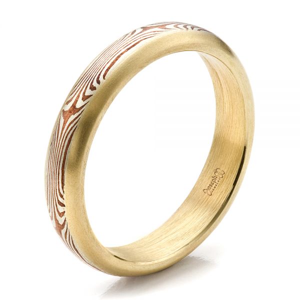 Men's Custom Mokume Wedding Band - Image