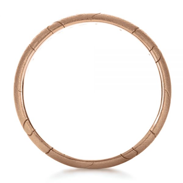 18k Rose Gold 18k Rose Gold Men's Custom Ring With Aquamarine - Front View - 1203